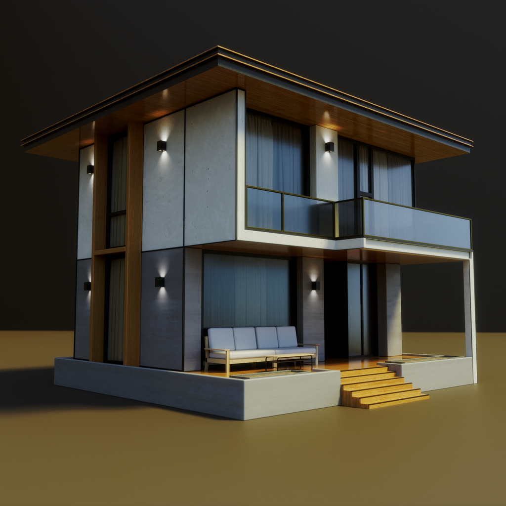 BlenderKit | Download The FREE House Luxury Model