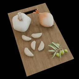 Kitchen Prep Board with Vegetations