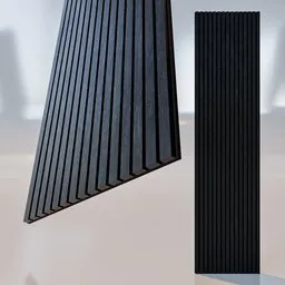 Acoustic Slat Wall Panels Modern Black