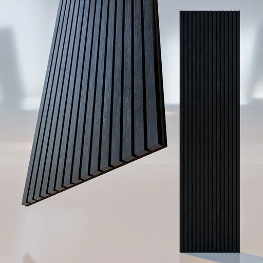 Acoustic Slat Wall Panels Modern Black