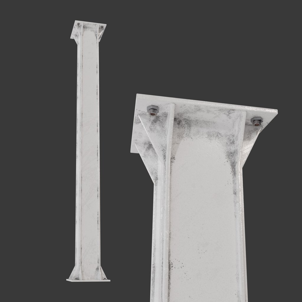 BlenderKit Download The Metal Column Model