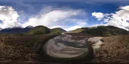 Aerial Mountain Valley Landscape