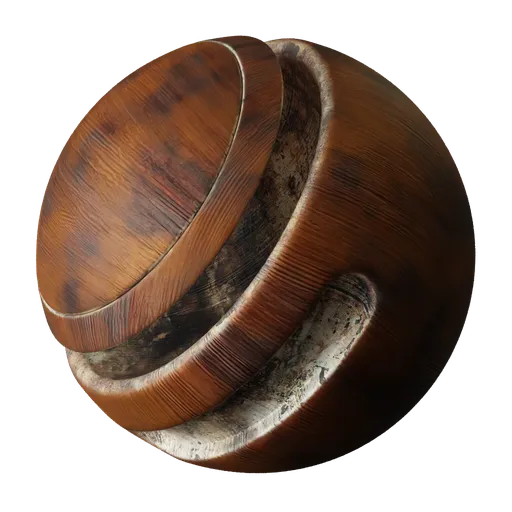 High-resolution 2K PBR Patchy Oak wood texture with natural weathering, suitable for 3D modeling and rendering in Blender.