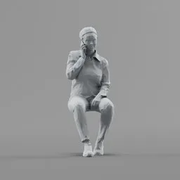 Lowpoly Female Sitting