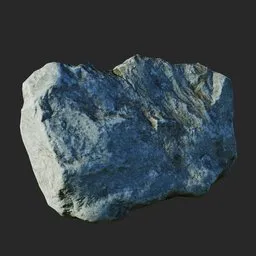 Low poly 3D stone model with 4K textures, ideal for Blender, photorealistic rendering, and virtual environments.