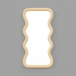 Wooden frame wall mirror