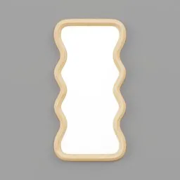 Wooden frame wall mirror