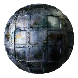 Metal Rivets Blue Panels