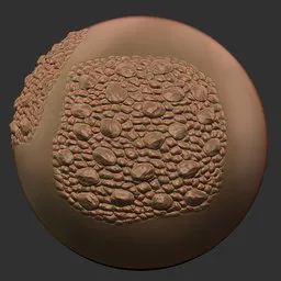 3D sculpting brush effect for detailed reptilian texture creation in Blender 3D modeling applications