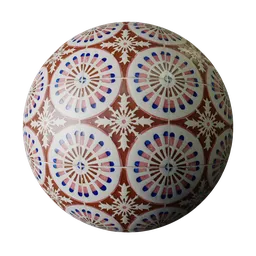 Circular Rosette Ceramic Tile