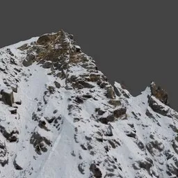 Winter Mountain Rocks Photoscan