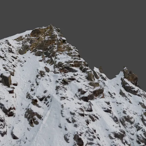 Winter Mountain Rocks Photoscan