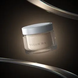 Floating Cosmetic Jar Showcase