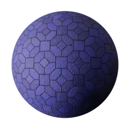 Royal indigo Diamond Pavment tiles