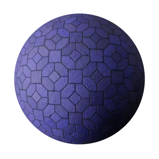 Royal indigo Diamond Pavment tiles