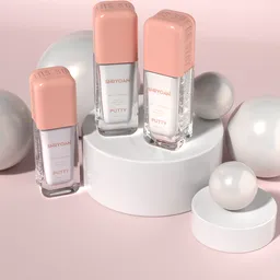 Cosmetics primer on podium and balls