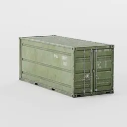 Highly detailed military storage 3D model for Blender rendering, with realistic textures.