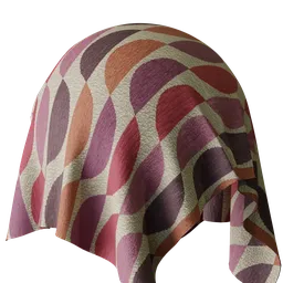 Geometric Red Chenille