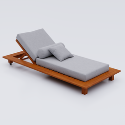 "Experience luxury outdoor relaxation with the Poolside Lounger - InOut 81, a stunning 3D model designed by Paola Navone for Gervasoni. This wooden sunbed, complete with pillows and sleek lines, is inspired by the minimalist photorealism of Sesshū Tōyō and perfect for any outdoor setting. A must-have for any Blender 3D enthusiast searching for exquisite outdoor furniture."