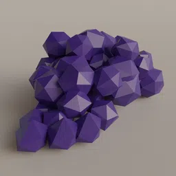 Low Poly Purple Grapes