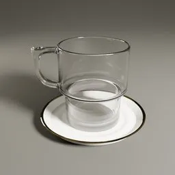Glass and saucer