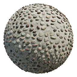 Scan Middle cobblestone pavement