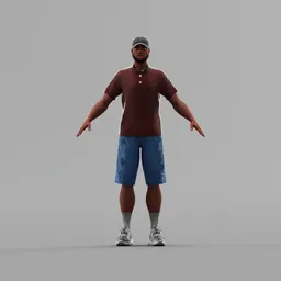 Stylized Male Character model Frank