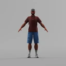 Stylized Male Character model Frank