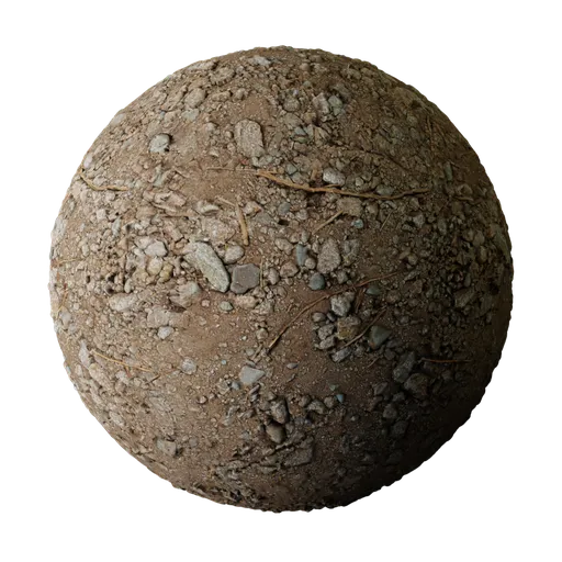 Dirt and Rock Ground Path