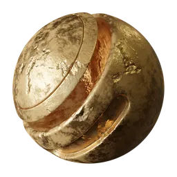 Weathered Gold with Oxide Bands