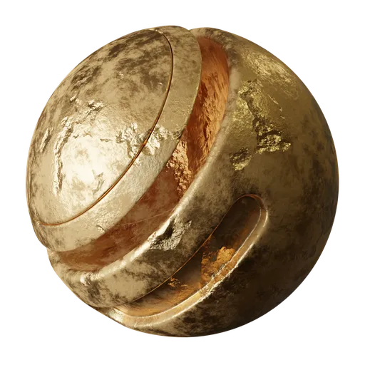Weathered Gold with Oxide Bands