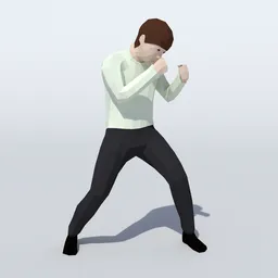 Low Poly Boxing Kid