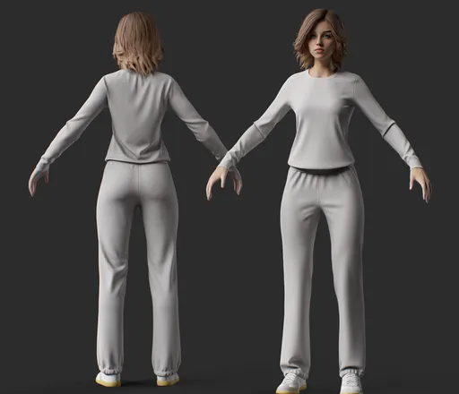 Home Loungewear Female Character
