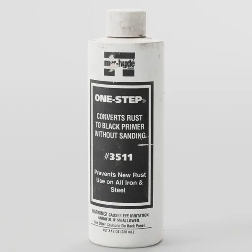3D model of a photorealistic rust converter bottle for Blender, suitable for industrial container renders.