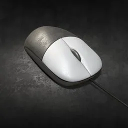 "Blender 3D model of a simple computer mouse with soft shading and rubber material by Niels Lergaard. Subdivided modeling for high detail."