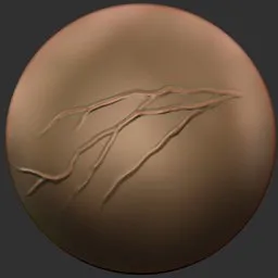 ER_Vein Brush 12 for 3D sculpting vascular details on character models in Blender 3D.