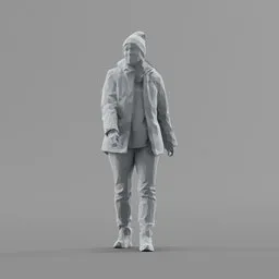 Lowpoly Female Walking