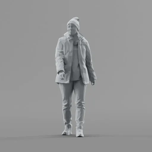 Lowpoly Female Walking