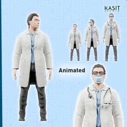 A Doctor Animated Rigged