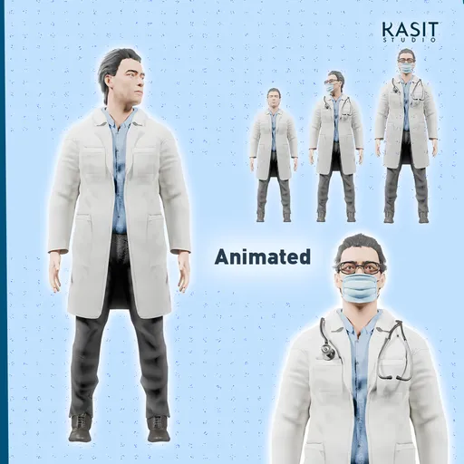 A Doctor Animated Rigged