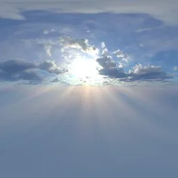 Blue Sky Sun Rays