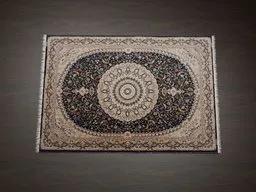 Detailed 3D model of a Persian carpet with intricate patterns for Blender, suitable for bedroom scenes.