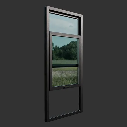 Modern Black Aluminum Sliding Window