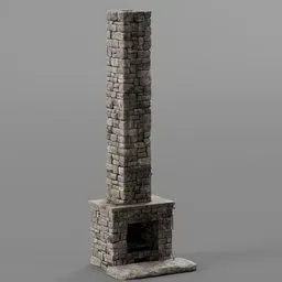 Stone fireplace