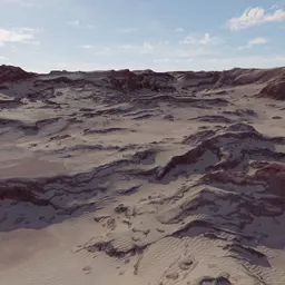 Sandy Desert Rock Mountain Terrain