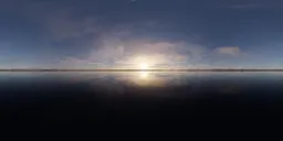 Cloudy Foggy Sunset Landscape