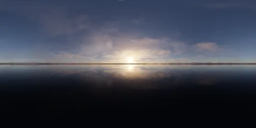 Cloudy Foggy Sunset Landscape