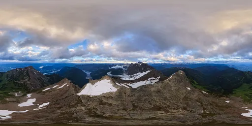 Mountain Top Sunset Clouds