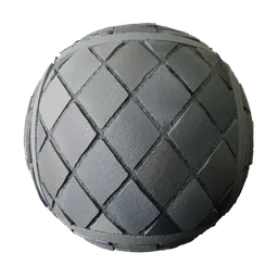 Diamond patterned paving