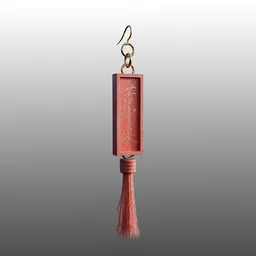 Chinese Red Tassel Earring